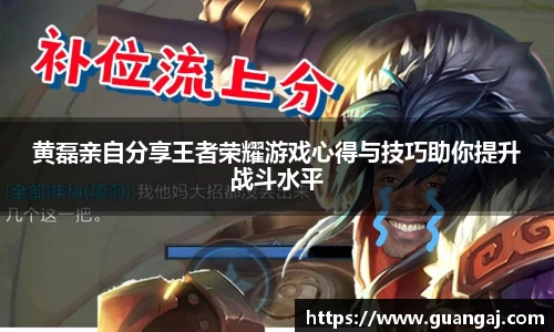 黄磊亲自分享王者荣耀游戏心得与技巧助你提升战斗水平